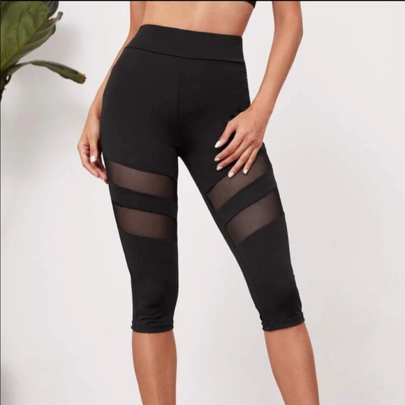 Lana.Jo Pants - Contrast Mesh High Waist Leggings